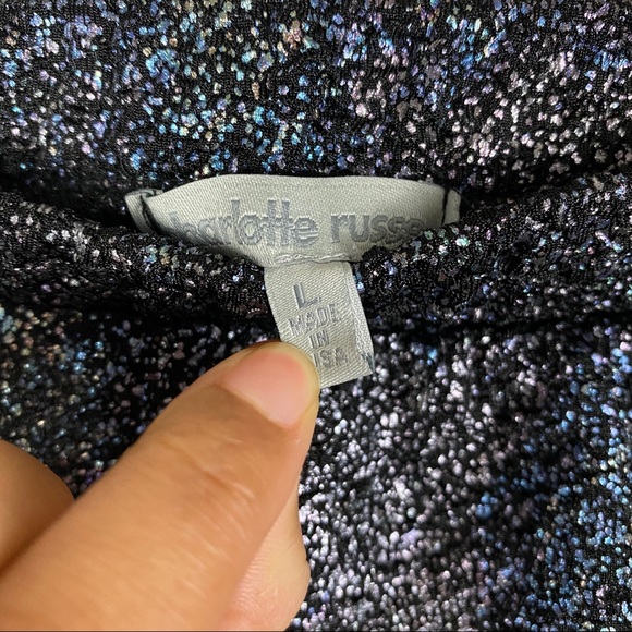 Charlotte Russe Metallic Pencil Skirt - Picture 2 of 6